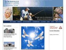 Tablet Screenshot of louisvillememorialgardens.com